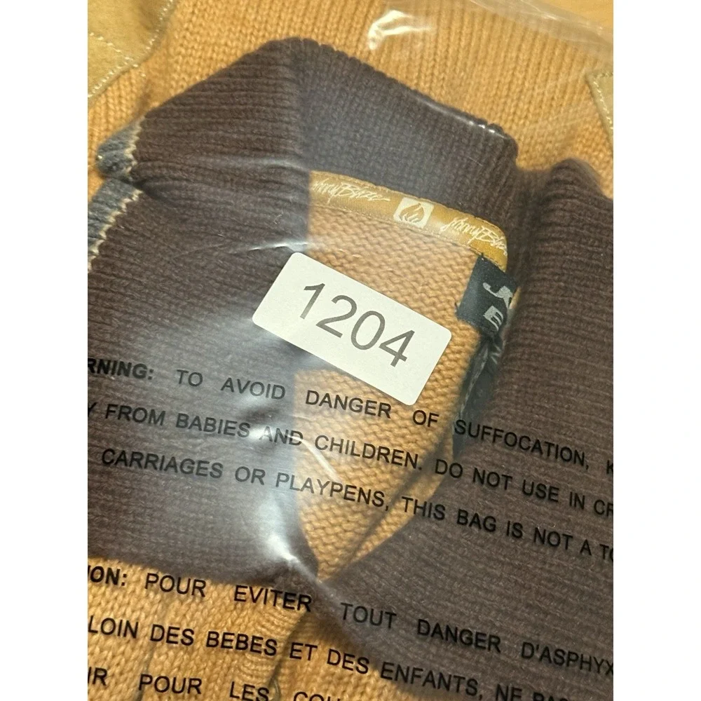 Johnny Blaze Sweater Vintage Mens 1/4 Zip 5 Star Pullover Lambswool XXL Patch‎